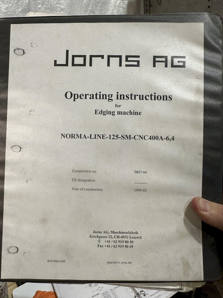 Jorns NORMA-LINE-125-CNC400A-6.4, Machine ID:8876